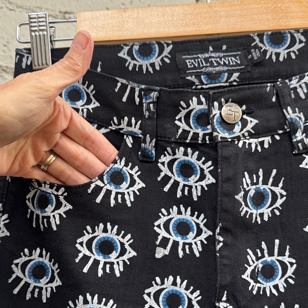 Evil Twin โจRAREโจ Evil Eye Crop Top and Pants Matching Set Size XS / S - Picture 8 of 11
